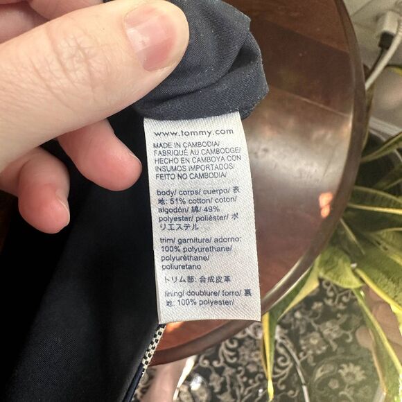 Tommy Hilfiger Mini Backpack Navy Monogram Logo Small Travel Bag Purse School - Picture 7 of 12